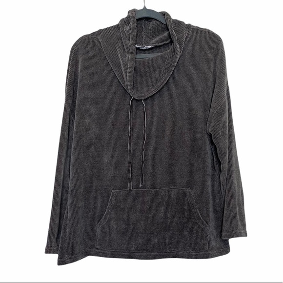 Spring Mercer Funnel Neck Pullover Sweater Grey Gray Sz M Chenille Sweat… - Picture 1 of 10